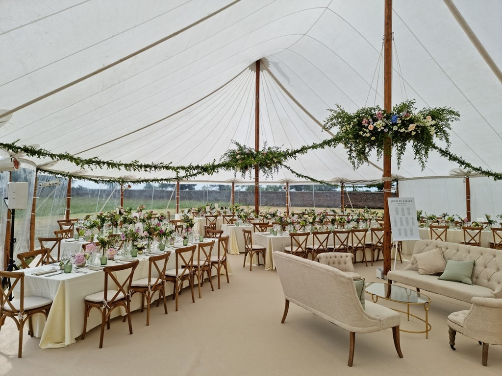 sailcloth wedding marquee hire