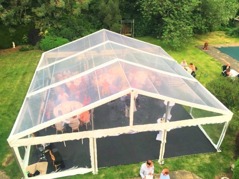 9m x 9m Clear Marquee