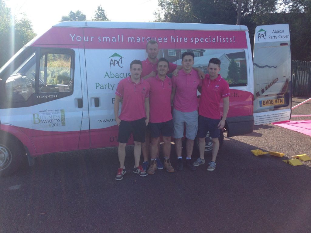 March 2013 7 Abacus team in front of branded van
