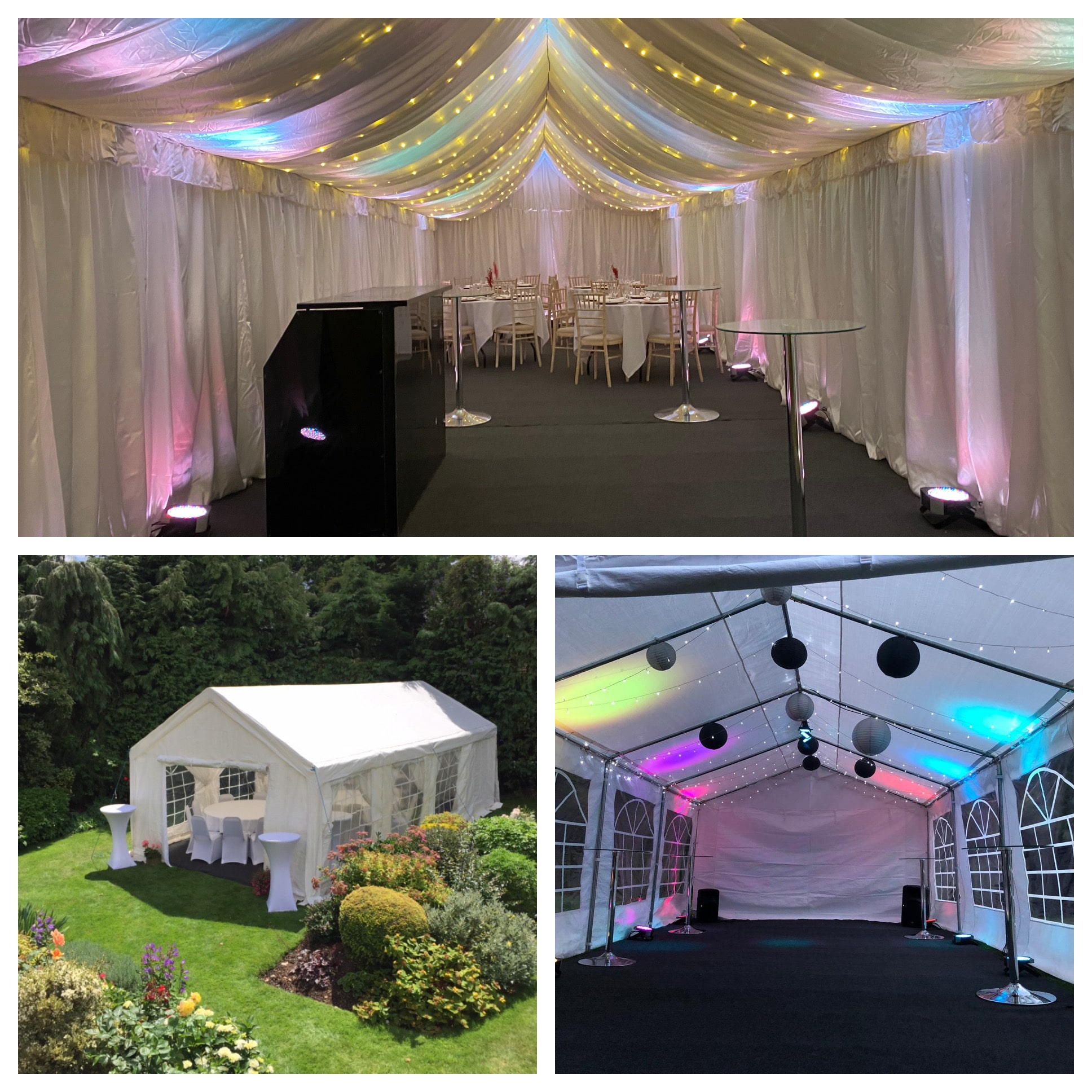 6m x 3m Garden Party Marquee Hire Hertfordshire & The South East Abacus