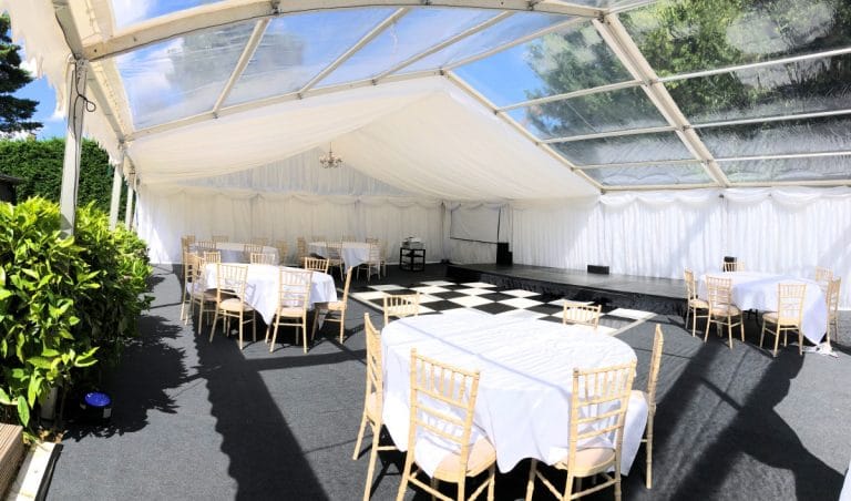 Anniversary Marquee Hire Tables