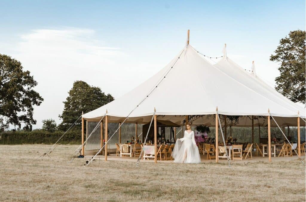 Sailcloth wedding marquee hire