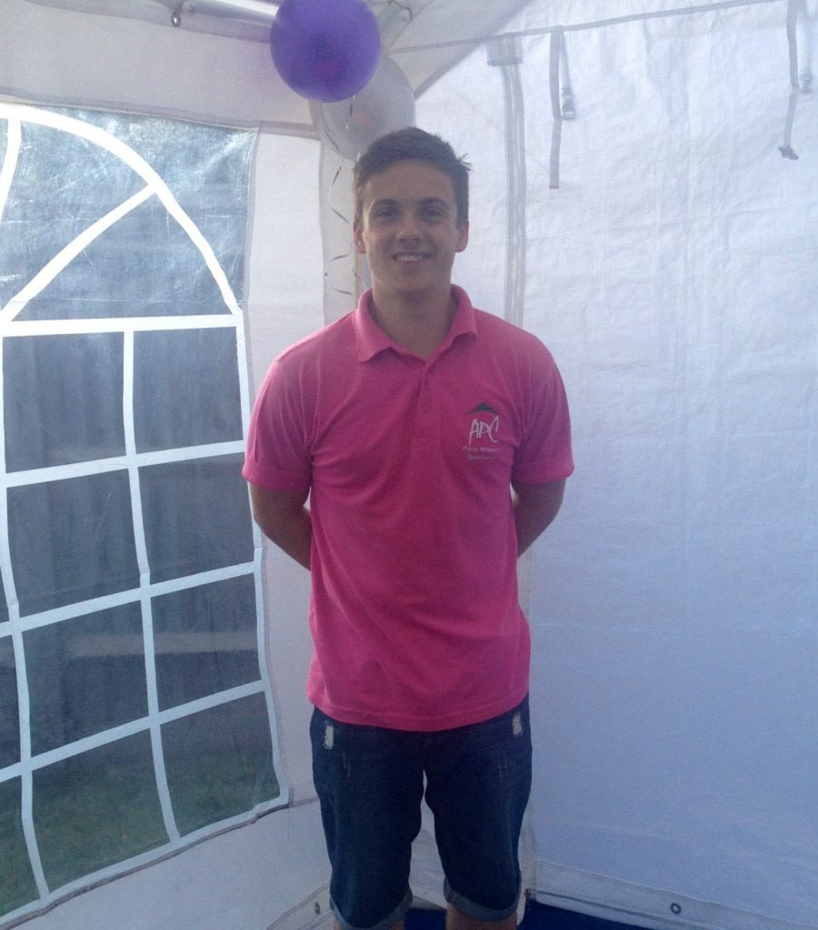July 2009 4 Young Mark Hammond in Marquee Hertfordshire Uniform