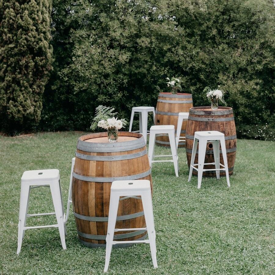 wine barrels wedding hire